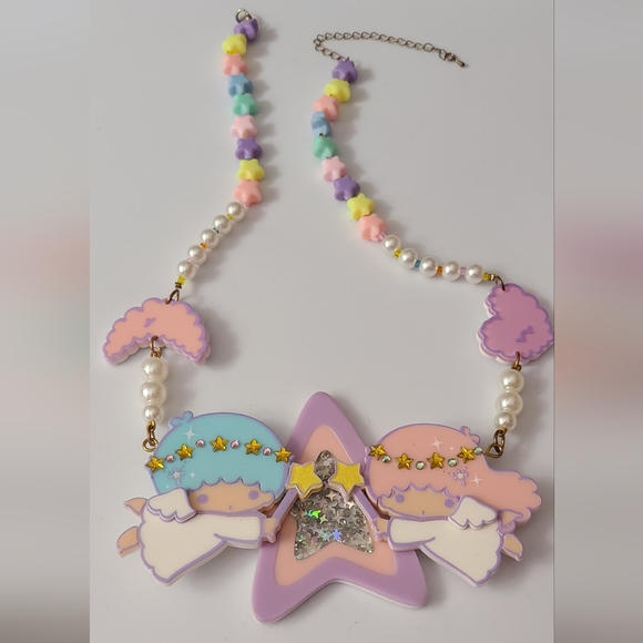 Irregular Choice X Sanrio Little Twin Stars Necklace Hello Kitty Friends Signed - Picture 2 of 15